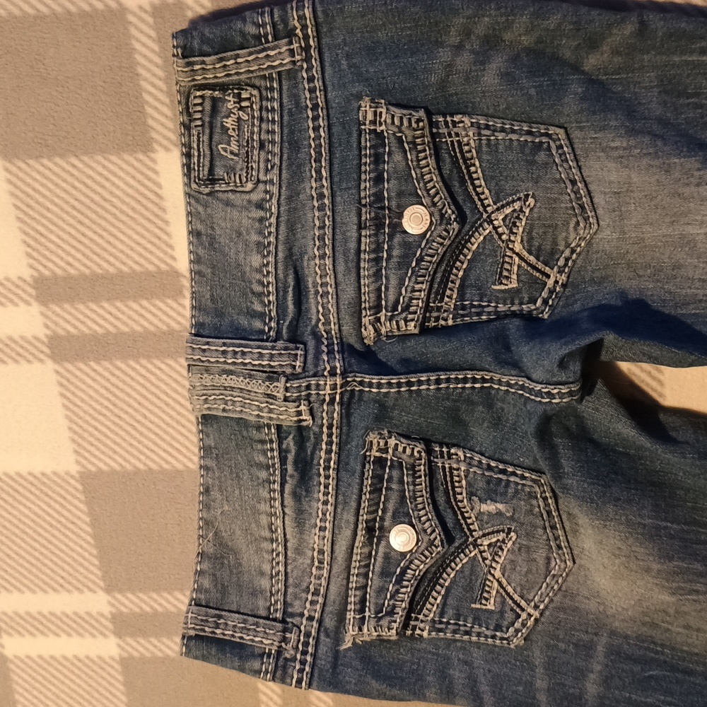 Amethyst Jeans Distressed Blue Boot Cut - Picture 4 of 4